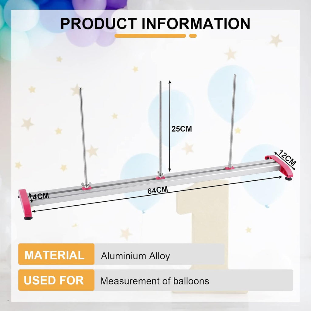 balloon sizer ruler, 0-12 inch adjustable metal solid shown in use