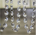 16FT Clear Crystal Glass Garland Strands,Hanging Chandelier Bead Chain,Hanging Ornament String Decorations for Centerpiece,Christmas Tree,Wedding, Party,Celebration