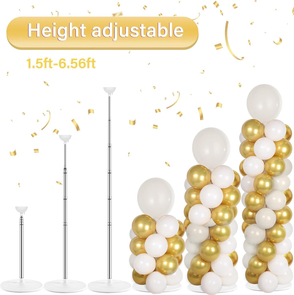 2 sets adjustable balloon column stand kit with, side view