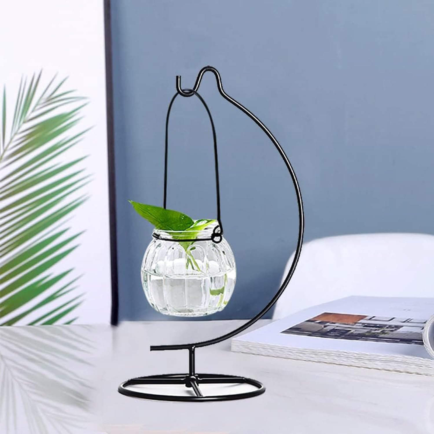Ornament Display Stand, Holder Ornament Hanger Stands Glass Ball Ornament Holder Ornament Stands for Hanging Plants, Hanging Terrarium Stand for Christmas Wedding Ornament, Home Office Decor