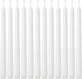 Kedtui Taper Candles 10 inch (H) Dripless, Set of 24 White Unscented and Smokeless Taper Candles Long Burning, Paraffin Wax with Cotton Wicks for Burning 8 Hours Time