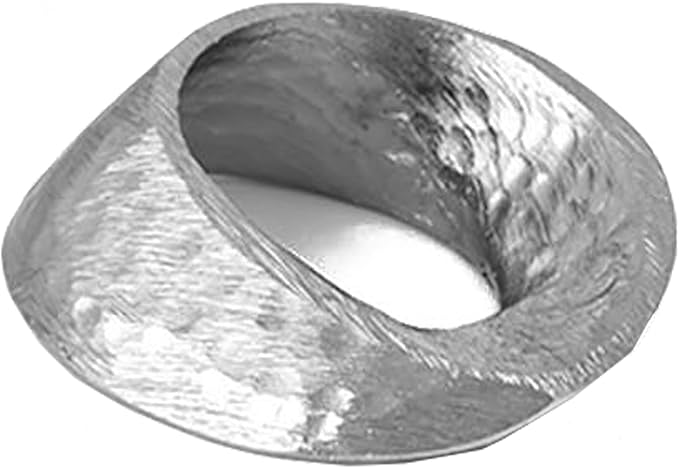 Metal Napkin Rings - Mobius Napkin Ring Loop Design - Napkin Ring Holder Set of 12 for Family Dinner, Party, Table, Decorations, Wedding, Banquet, Metallic Adornment (Silver) - CLEENTABLE