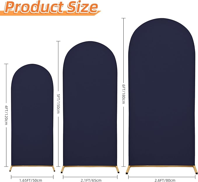 Wedding Arch Cover 6FT Arch Backdrop Cover Spandex Fitted Arch Cover for Round Top Chiara Backdrop Stand Covers for Wedding Birthday Party Baby Shower Banquet Ceremony Decoration
