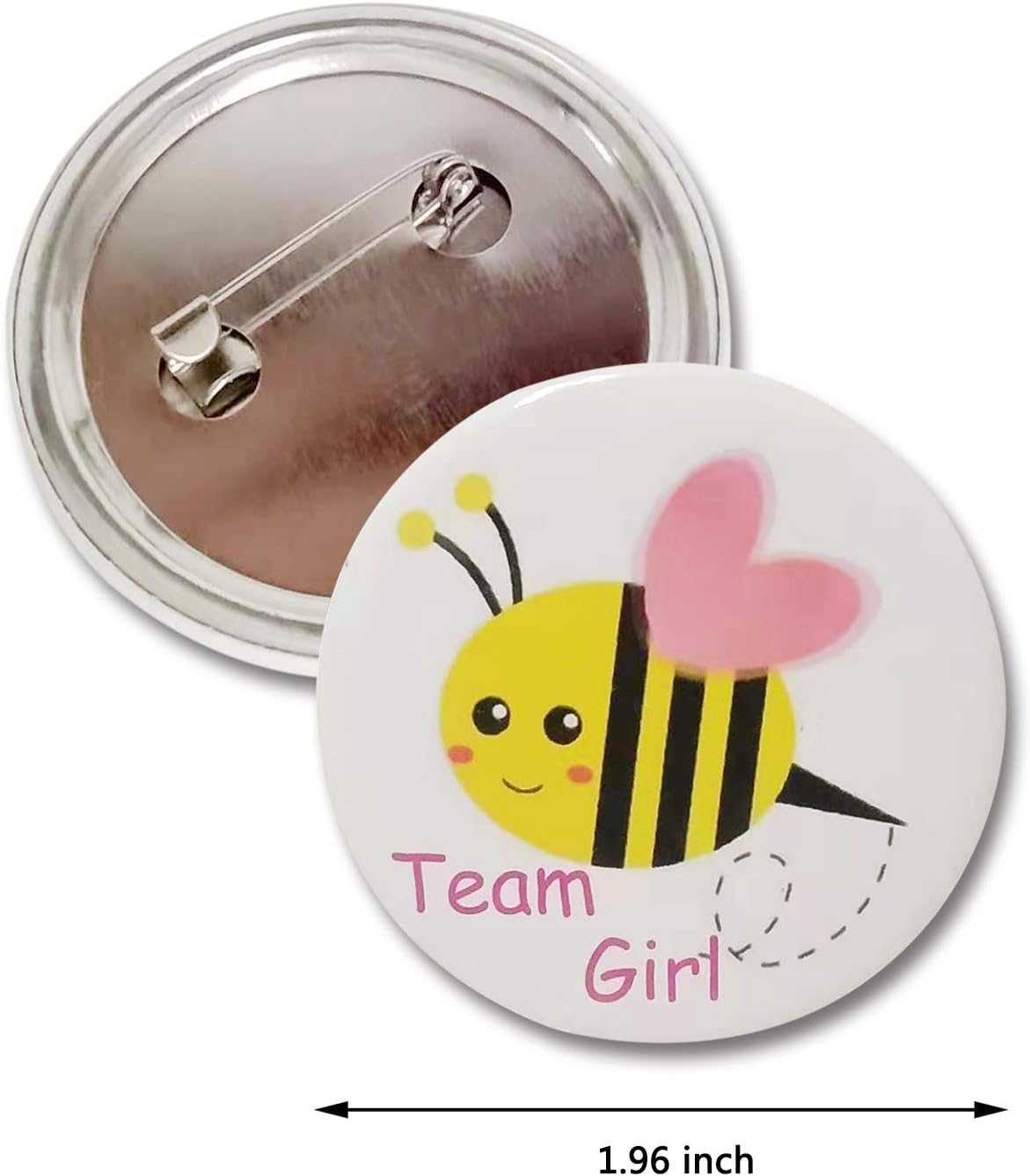 40 Pack Bee Gender Reveal Button Pins, Team Boy Girl Button Pins for Gender Reveal Party Games Baby Shower Party Ideas