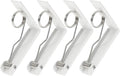 uxcell 4 Pack Tablecloth Clips, Stainless Steel Table Cloth Cover Clamps, 2.87" x 2.36" Windproof Holder Clips for Home Party Picnic Wedding Camping Dining Tables, White