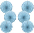 Blue Graduation Party Decor,Baby Blue Party Decorations,Christmas Baby Shower Decorations,Under The Sea Decorations,Blue Bachelorette Party 16in Hanging Paper Fans 30 Color DIY Set (Light Blue)