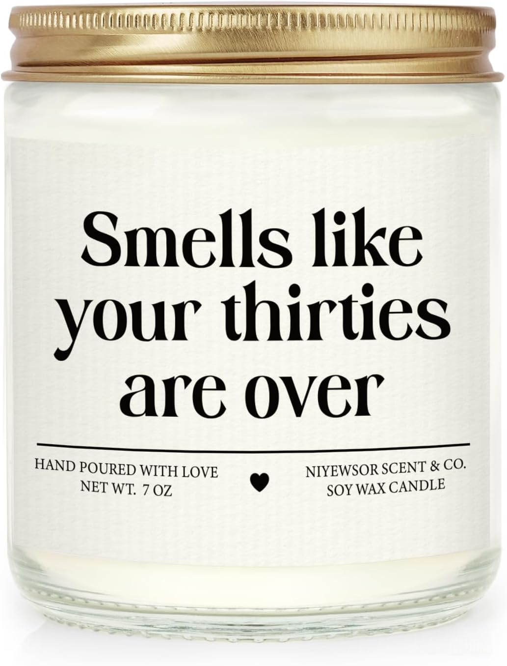 Niyewsor 40th Birthday Gifts Women Men, Forty Birthday Candle, 1986 40th Birthday Decorations for Women Men, 40 Year Old Bday Gifts for Friend, Sister, Wife, Husband, Handmade, 7oz