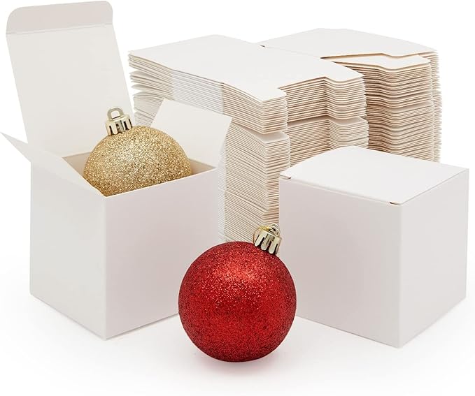 Juvale Bridesmaid Proposal Box - 3 x 3 x 3 In, 100-Count White Mini Gift Boxes with Lids & Cookie Case for Candy & Candle Packaging - Durable Paper & Easy Assembly