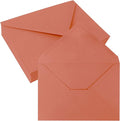 50 Pack 4x6 Envelopes Letter Size, Orange A4 Envelopes Self Seal for Wedding Invitation, Envelope 4.3x6.3 for Greeting Cards, Photos, Baby Shower, Graduation, Thank You Cards, Announcements