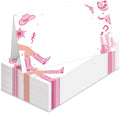 25 Pack Cowgirl Table Place Cards for Wedding Birthday Party, Pink Cowgirl Filled-In Name Place Cards, Foldover Seating Table Card (Folds into 3.5 * 2 Inches)-B02
