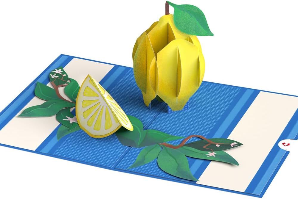Lovepop Everyday Pop-Up Card for Her and Him - 3D Greeting Cards for Boys, Girls, Men, Women - Mediterranean Lemons - 5" x 7" Card - Blank Notecard & Envelope Included