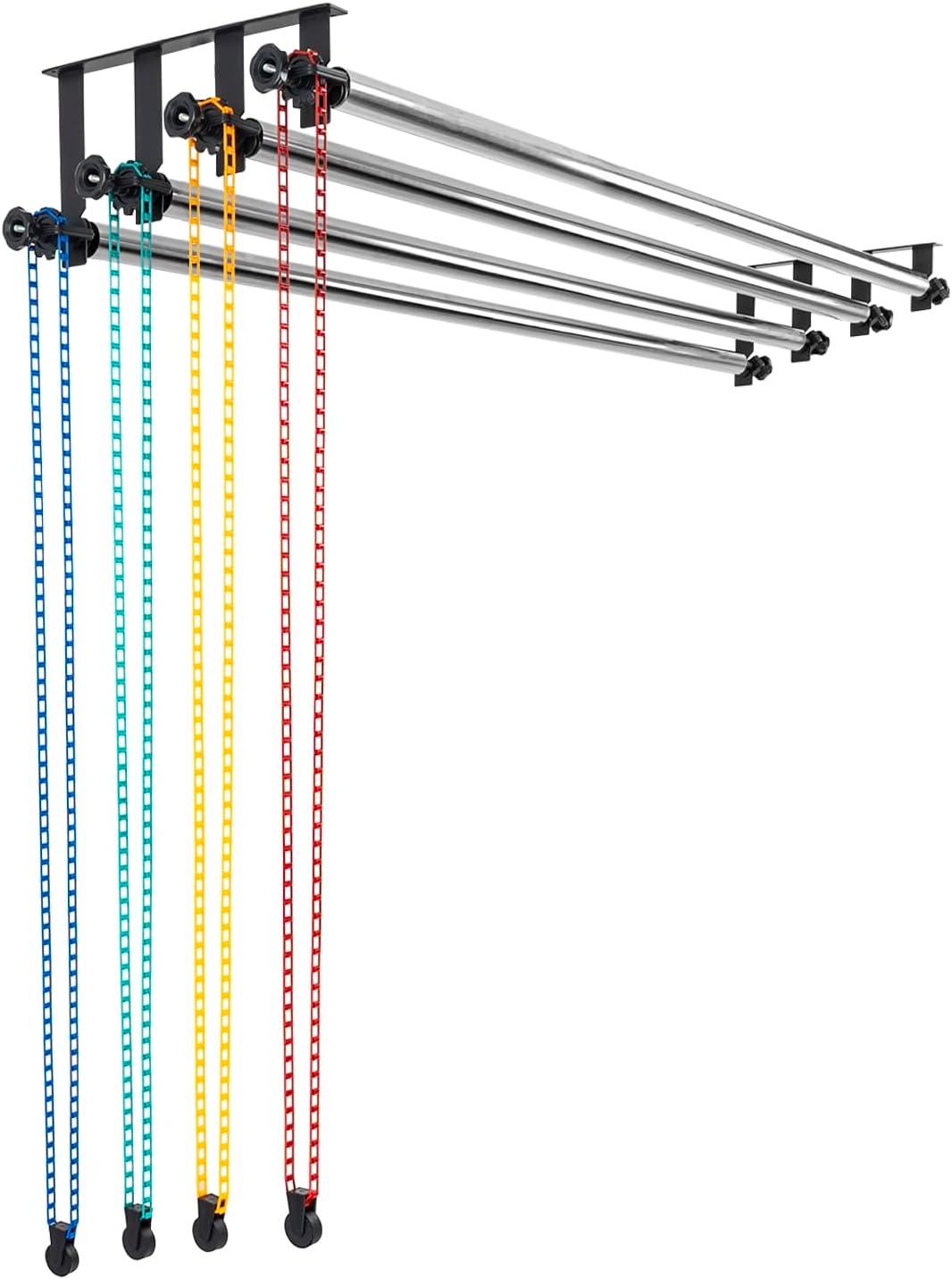 Photography Backdrop Roller Support System, 4 Rollers, 120-inch Stainless Ste...