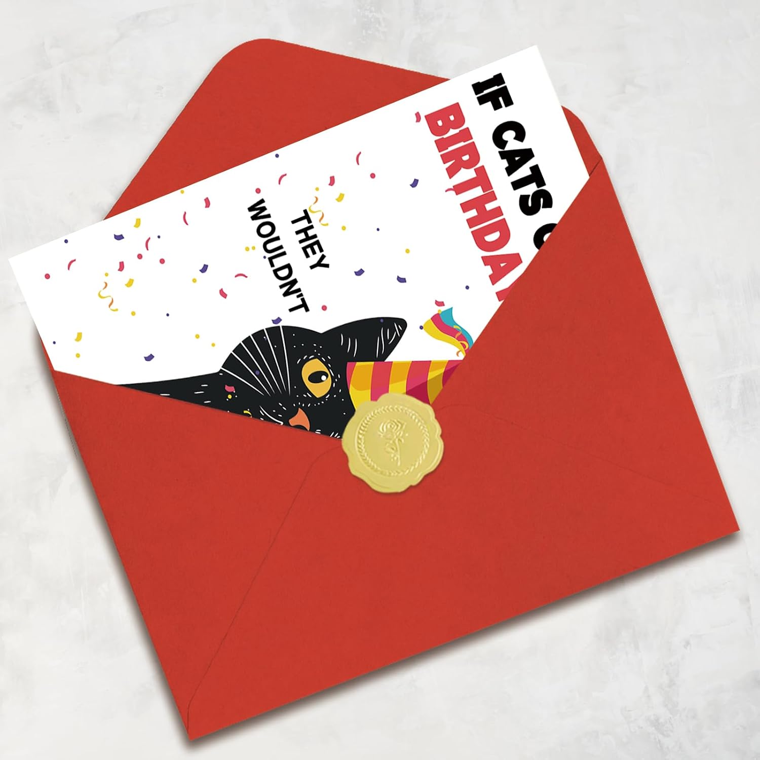 Funny Cat Birthday Card | Birthday Cards for Husband Wife Men Women and Every Cats Lover with Humorous and Heartfelt Message, 8"x 5.3" Gift Idea