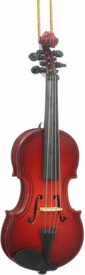 4.69" Wooden String Miniature Violin Hanging Ornament Mini Musical Instrument Violin Replica Christmas Tree Display Ornament Holiday Home Decoration Music Birthday Gifts Model (4.69" Violin)