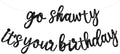 BEISHIDA Go Shawty It's Your Birthday Banner NO DIY Hip Hop Theme Happy Birthday Banner Pre-Strung Rap Theme Happy Birthday Sign for Man Women birthday Party Supply Glitter Black