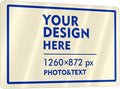 Custom Signs Outdoor Metal Sign - 12 x 8 Customized Personalized Aluminum Signs for Office, Home, Business, Decor, Custom Road Signs, Rust-Proof Sign (Blue Text Box), 12x8 inches