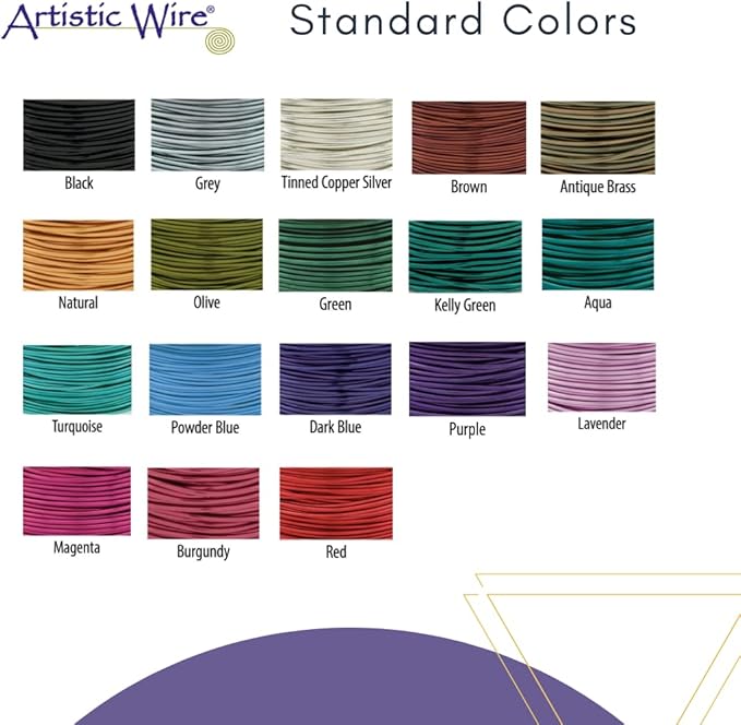 Artistic Wire, 18 Gauge Tarnish Resistant Colored Copper Craft Jewelry Wrapping Wire, Lavender, 10 yd