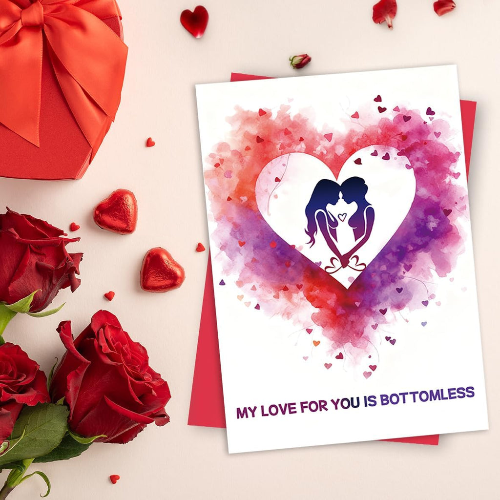 Romantic Valentines Day Card for Lesbian Wife, Same-Sex Couple Gift for Her from Wife