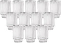 Serene Spaces Living 5in Clear Ribbed Glass Votive Holder, Decorative Centerpiece for Wedding, Christmas, Thanksgiving, Dining Table, Living Room, Home Décor, 3.5" Diameter & 5" Tall, Pack of 24