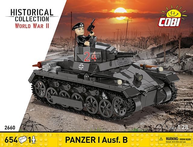 cobi historical collection wwii panzerkampfwagen i (france 1940) showing dimensions