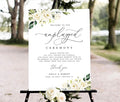 Wedding Welcome Sign, Wildflower Welcome Sign, 12" x 18" (Small), 27" (Medium), 36" (Large), Plastic, Modern, Pole Mount, Weather