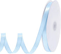 woric 120 Yards Blue Ribbon 3/8 Inch Light Baby Blue Ribbon Thin Crafts Satin Ribbons for Graduation Baby Shower Hair Bows Balloon Decorations Flower Bouquet Cake Wedding Gifts Basket