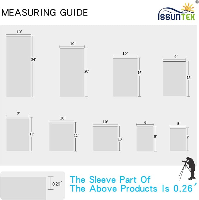 ISSUNTEX 10X10 ft/3X3 Meters Background Photo Backdrop, Photo Studio, Collapsible High Density Screen for Video Photography and Television-White