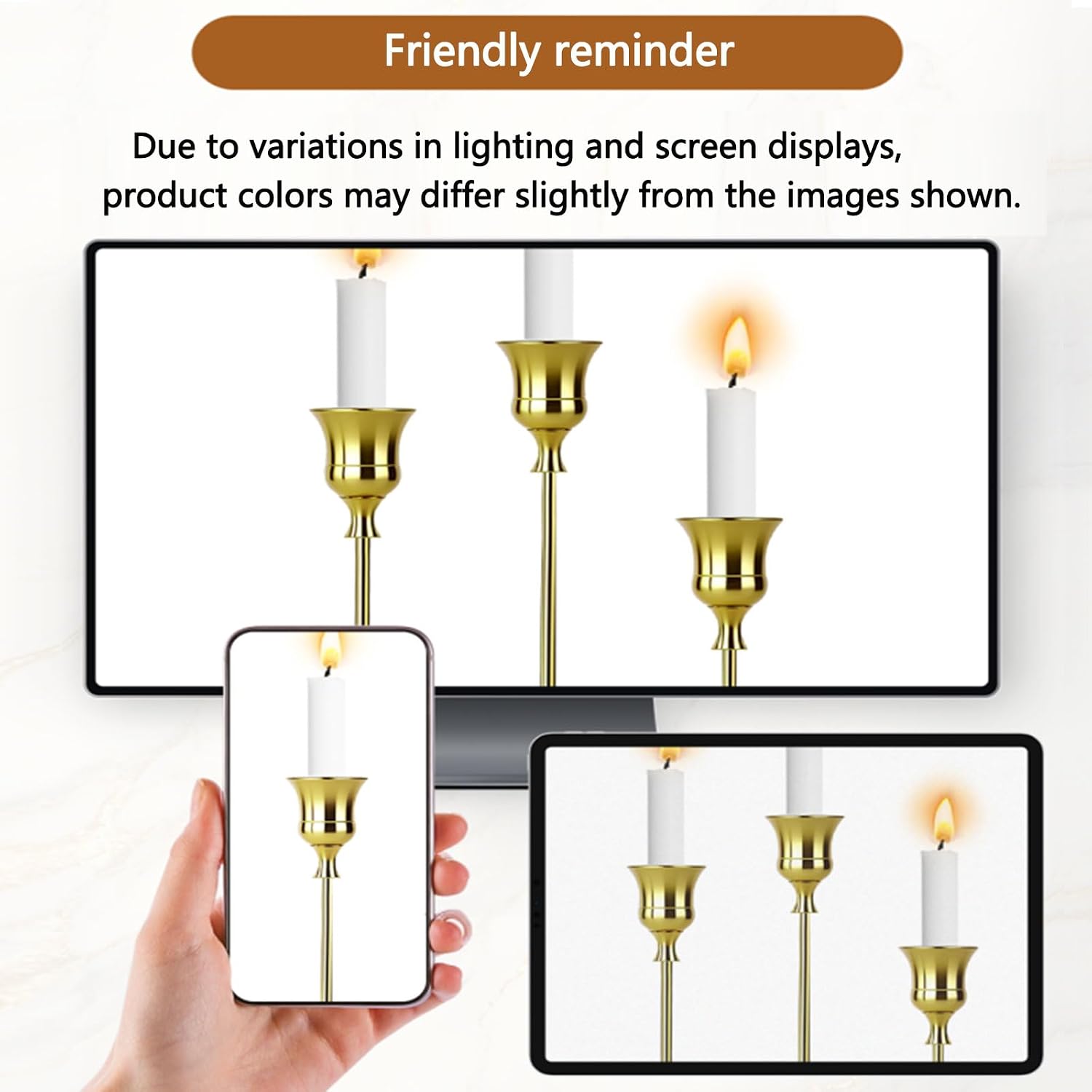 10 Sets Candle Gold Metal Candlestick Holders -Vintage Modern Metal Taper Candle Holders, Decorative Centerpiece for Table Mantel, Wedding Kitchen Home Decor, Wedding Gift,30Pcs