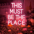 This Must Be The Place Neon Sign Custom Neon Sign Led Light Bar Pub Sign Home Room Bedroom Decor Wall Decor Salon Signage Opening Sign USB Size:14inches