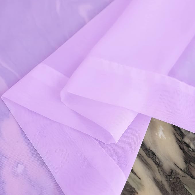 Purple Sheer Curtains 60 Inches Width 95 Inches Long 2 Panels Clear Basic Rod Pocket for Home Living Room Bedroom Kids Room Yard Patio Parlor Sliding Window