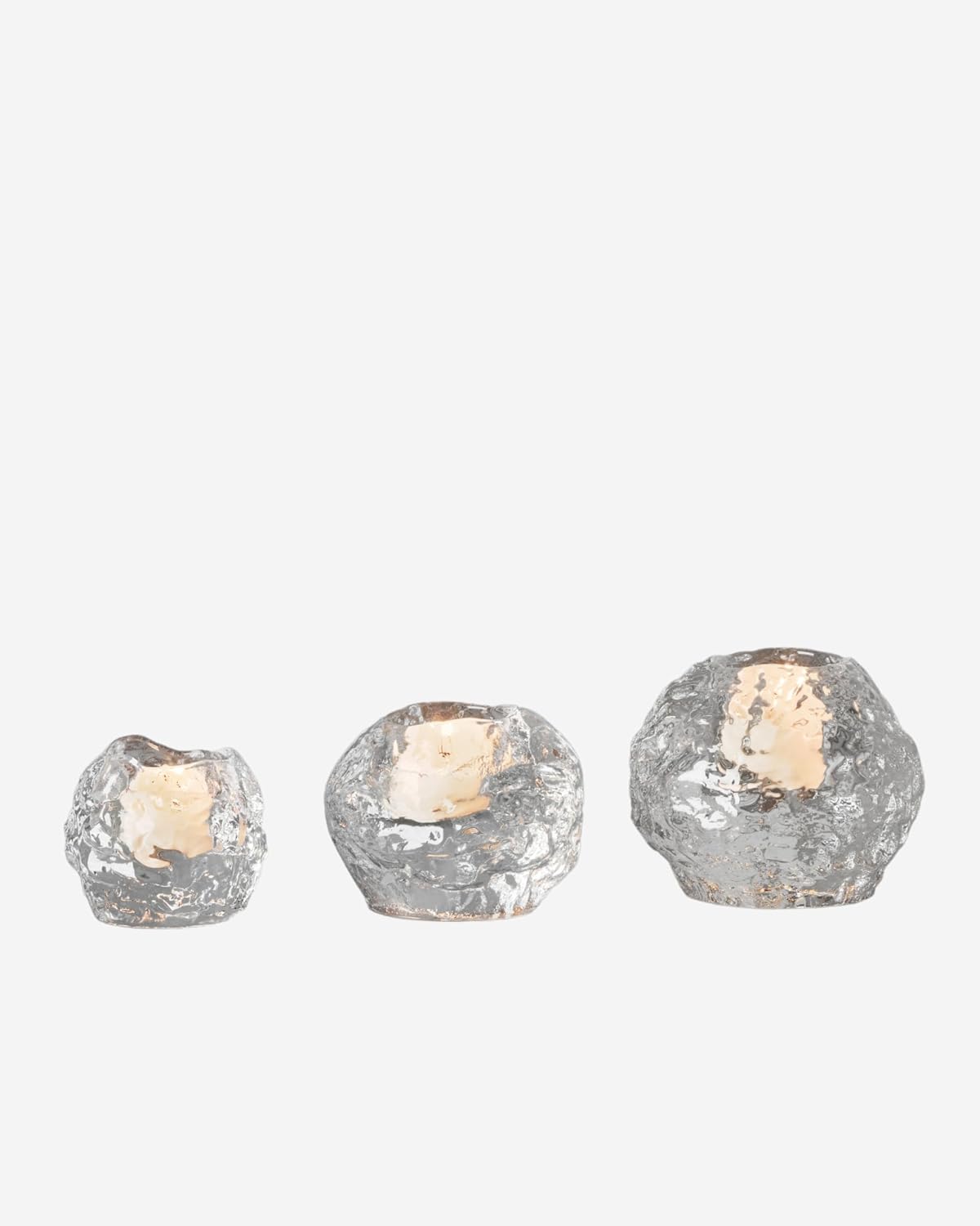 Kosta Boda Snowball Votive, Set of 3