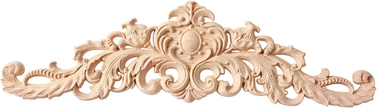 wood appliques onlays, long wood carved appliques 31.4, main product view