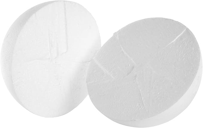 Juvale Sphere Craft Foam Balls - 7.5-Inch White Polystyrene Spheres - 2 Pack for DIY Projects, Floral Centerpieces & Home Decor