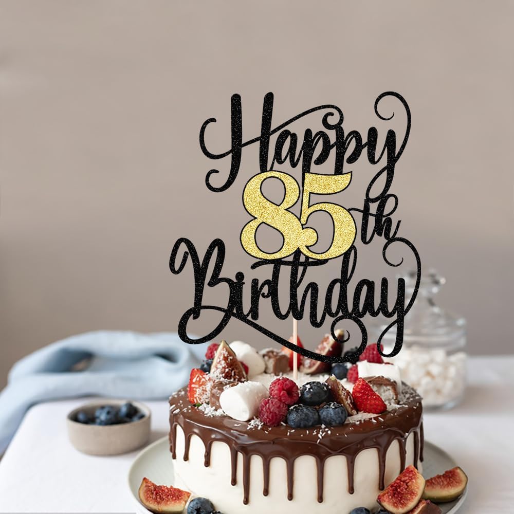 Happy 85th Birthday Cake Topper,85 Birthday Party Cake Decorations