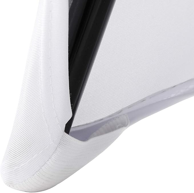 Peomeise Stretch Spandex Folding Chair Cover for Wedding Party Dining Banquet Event (White,50pcs)