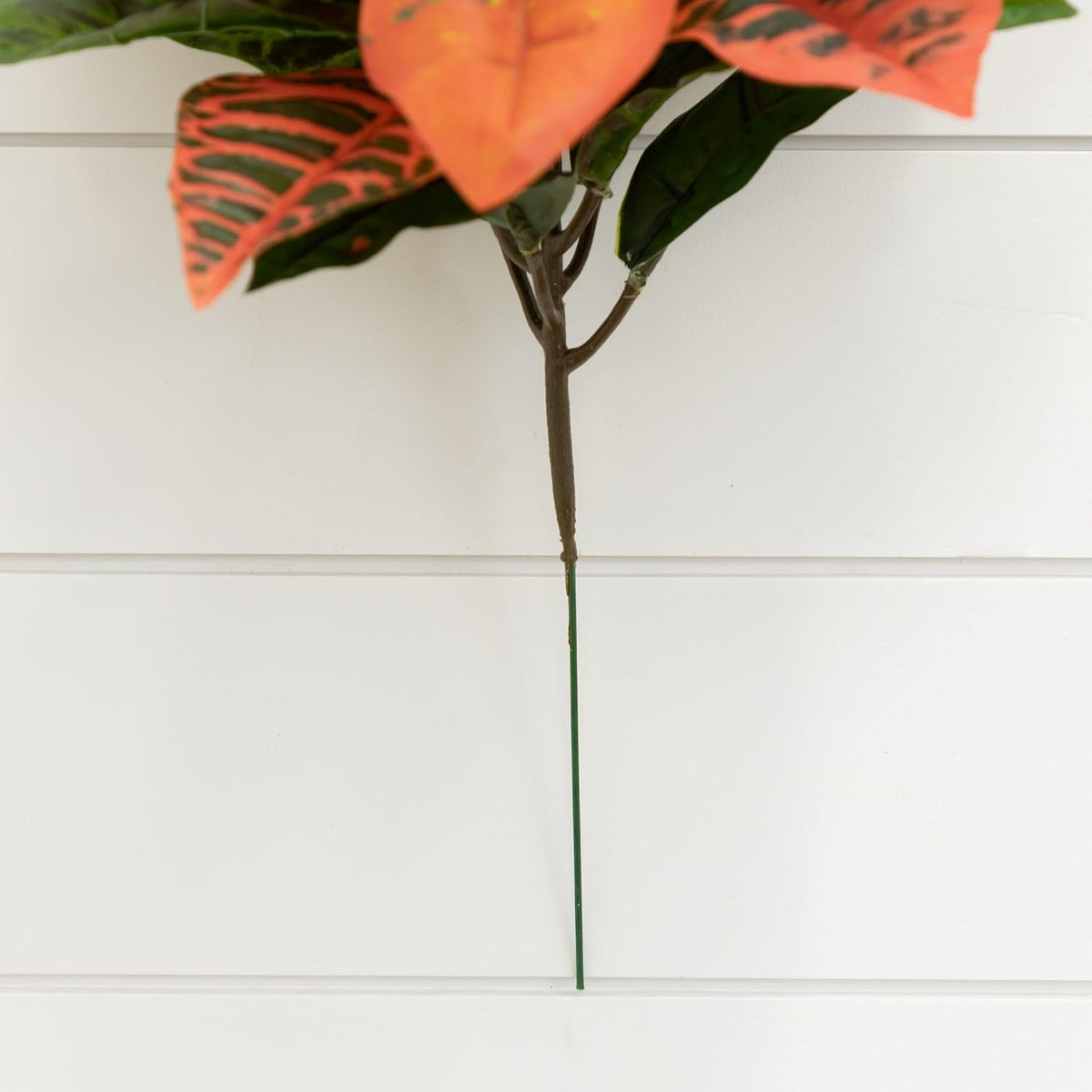nearly natural 17” garden croton artificial (real touch), close-up detail