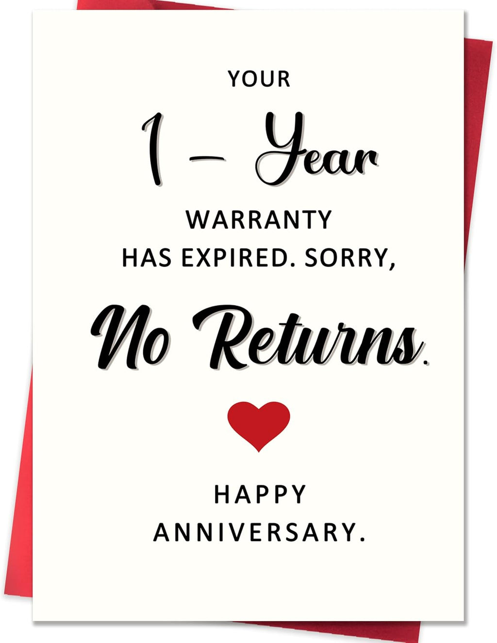 Funny 1st Anniversary Card,1 Year Anniversary Card Gifts for Boyfriend Girlfriend Him Her,One Year Wedding Anniversary Cards Gifts for Husband Wife Women Men Couples
