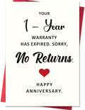 Funny 1st Anniversary Card,1 Year Anniversary Card Gifts for Boyfriend Girlfriend Him Her,One Year Wedding Anniversary Cards Gifts for Husband Wife Women Men Couples