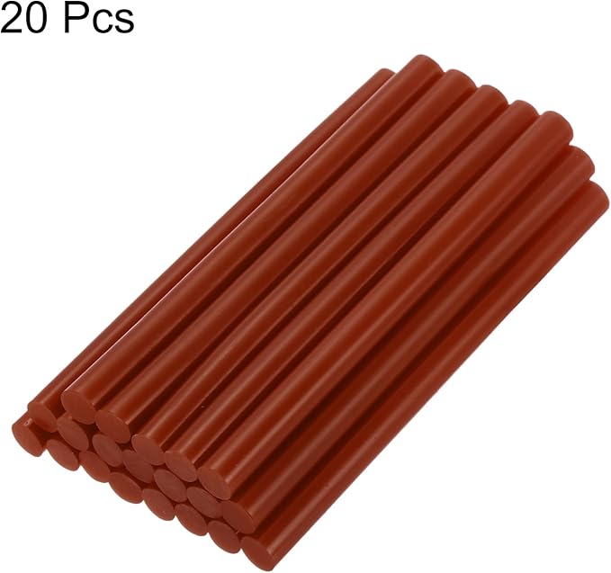 uxcell 20pcs Hot Glue Sticks for Glue Gun 11mm/0.43-inch x 4-inch Mini Hot Melt Adhesive Glue Stick Dark Brown