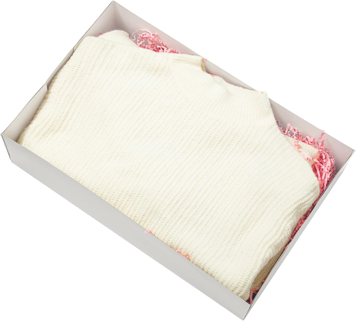 Mefleet 12 Pack Gift Boxes with Lids Assorted Sizes - 6 Large 17" (4" Deep) & 6 Medium 14" (2" Deep) White Shirt Clothes Robe Sweater Box for Wrapping Christmas Presents, Holidays Gift