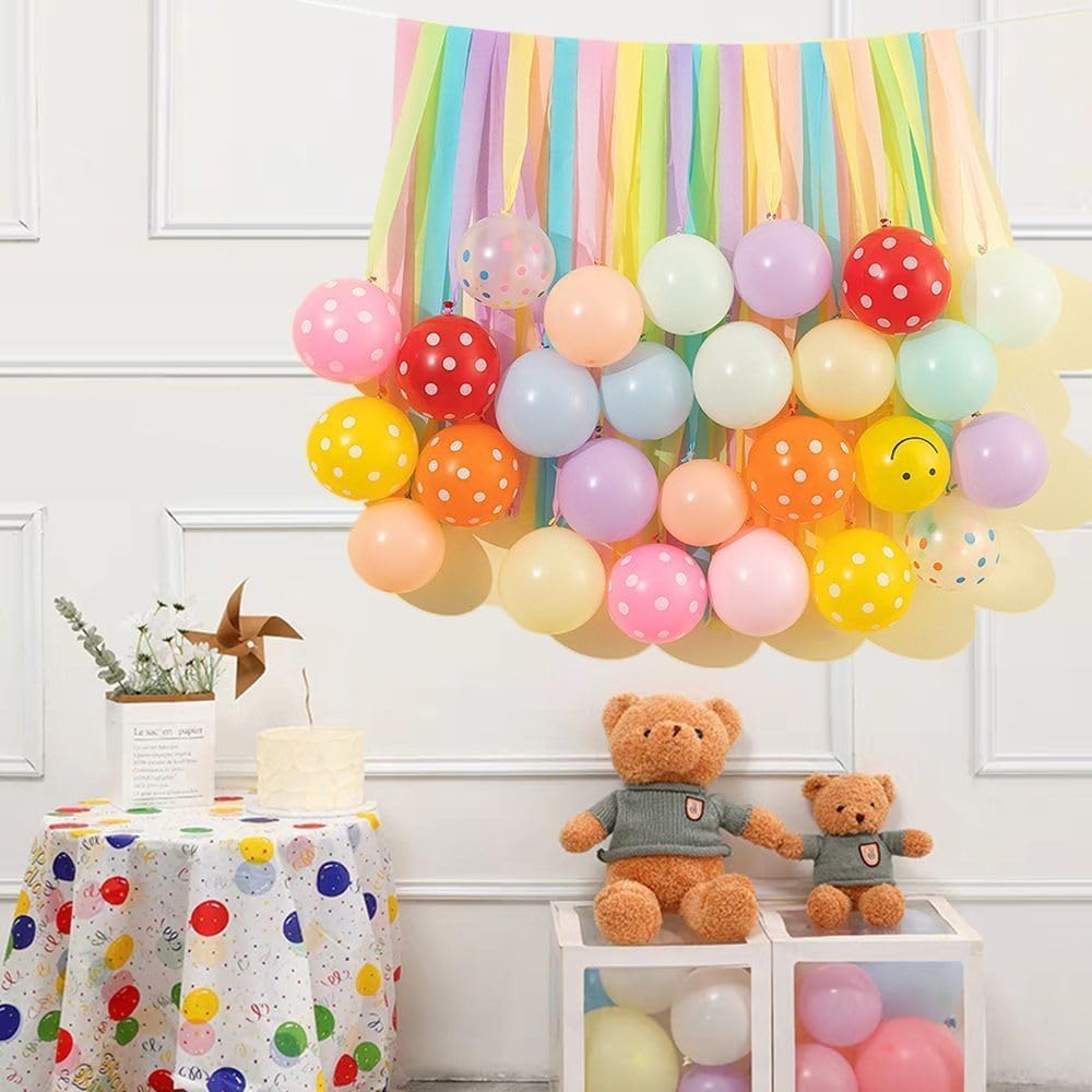 MAQIHAN Pastel Crepe Paper Streamers - 6 Rolls 492ft Crepe Paper Valentine's Easter Mother's Day Anniversary Graduation Mermaid Party Spring Themed Wedding Baby Shower Brithday Party Decor Streamers