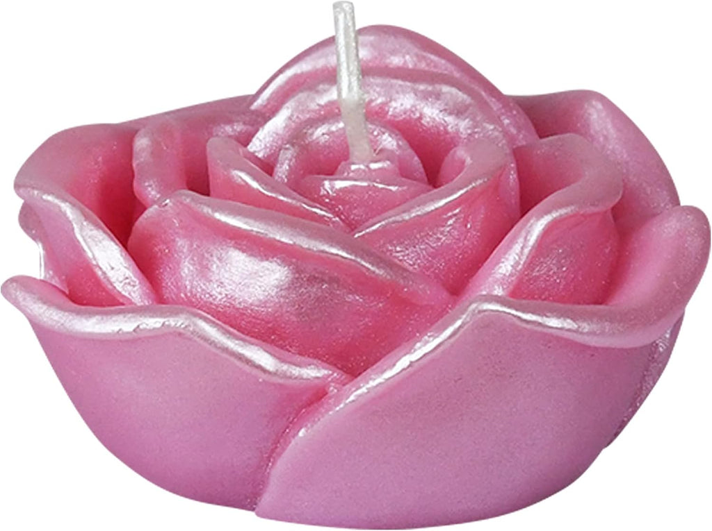 Zest Candle 12-Piece Folding Candles, 3-Inch, Pink Rose