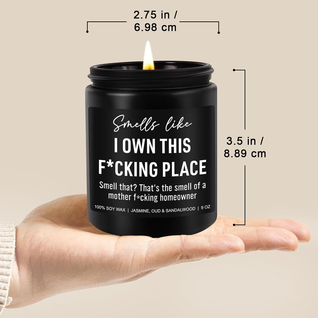 Younift Funny Scented Candle, House Warming Gifts New Home, Housewarming Gifts for Women, Men, Couple, New Homeowner - First Apartment Essentials - Closing Presents for Home Buyers - 9 oz