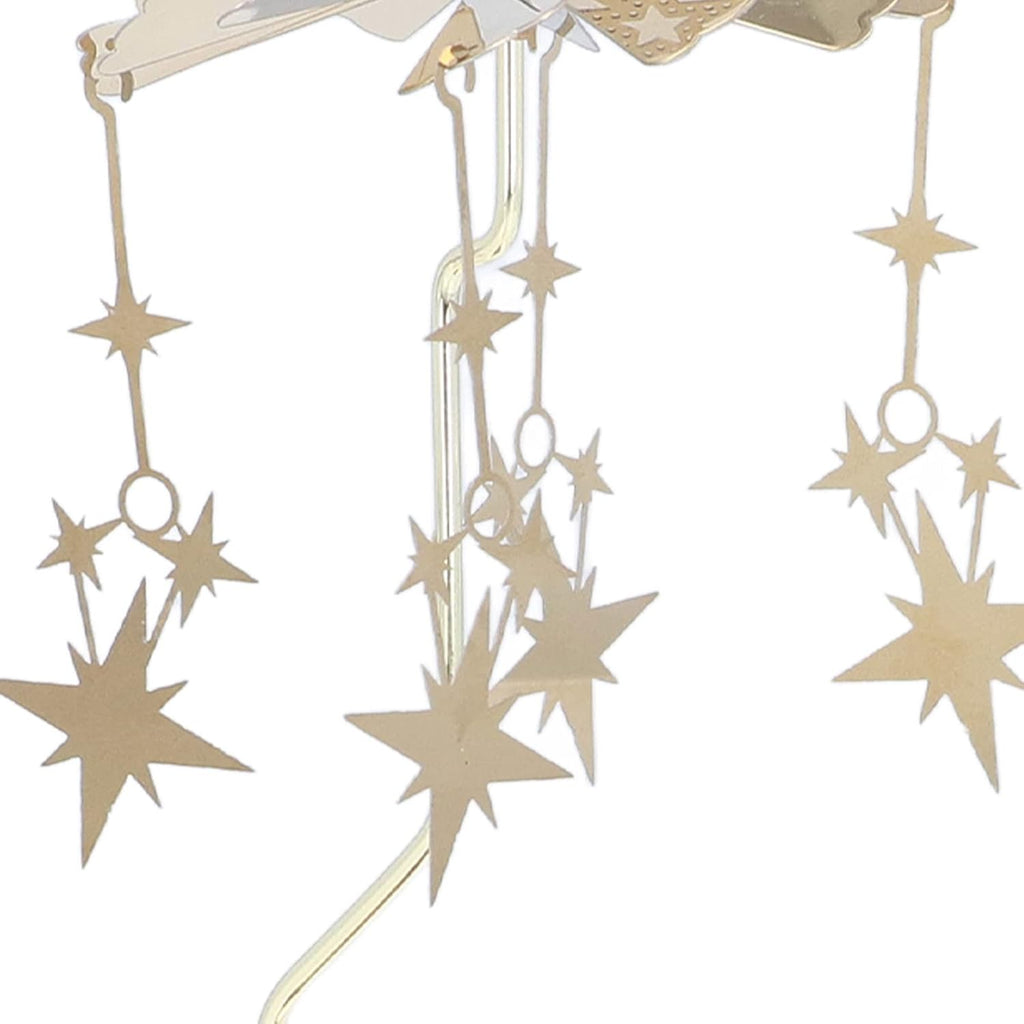 Star Candle Carousel, Rotary Candle Holder Rotating, Stainless Steel Chime Candles Holder, for Bars Cafes Christmas Wedding