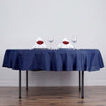 Efavormart Round Tablecloth, 70 Inch Stain & Wrinkle Resistant Washable Table Cloth, Decorative Polyester Fabric Table Cover for Banquet, Wedding, Dining- Navy Blue
