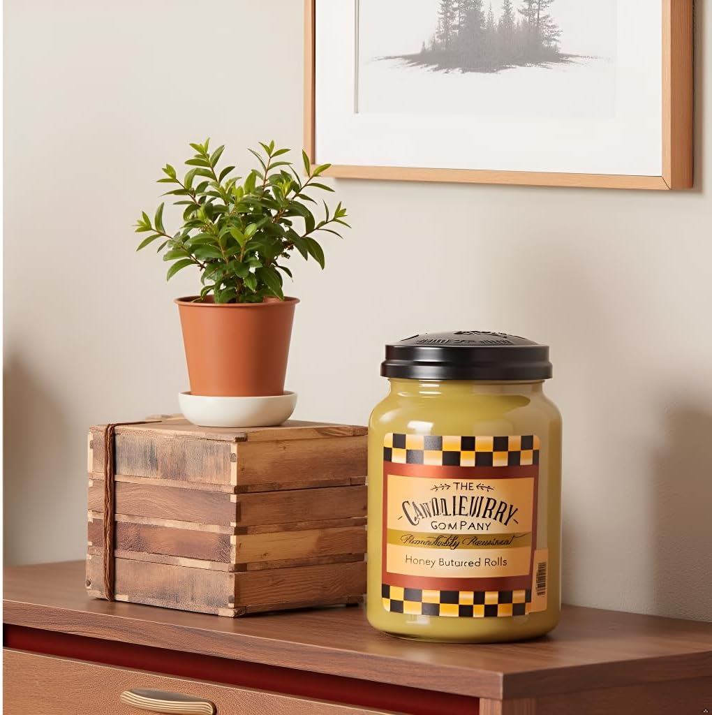 Candleberry Candles | Honey Buttered Rolls Candle | Best Candles on The Market | Hand Poured in The USA | Highly Scented & Long Lasting | Large Jar