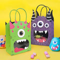Cheerland Monster Gift Bags Halloween Goodie Bag Monster Party Favors Bag Summerween Candy Treats Paper Goody Bags Cartoon Themed Birthday Party Decorations Treat Inc Kids Theme Party Supplies 4 Pcs
