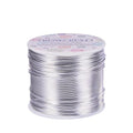 BENECREAT 12 17 18 Gauge Aluminum Wire (17 Gauge,380FT) Anodized Jewelry Craft Making Beading Floral Colored Aluminum Craft Wire - Silver