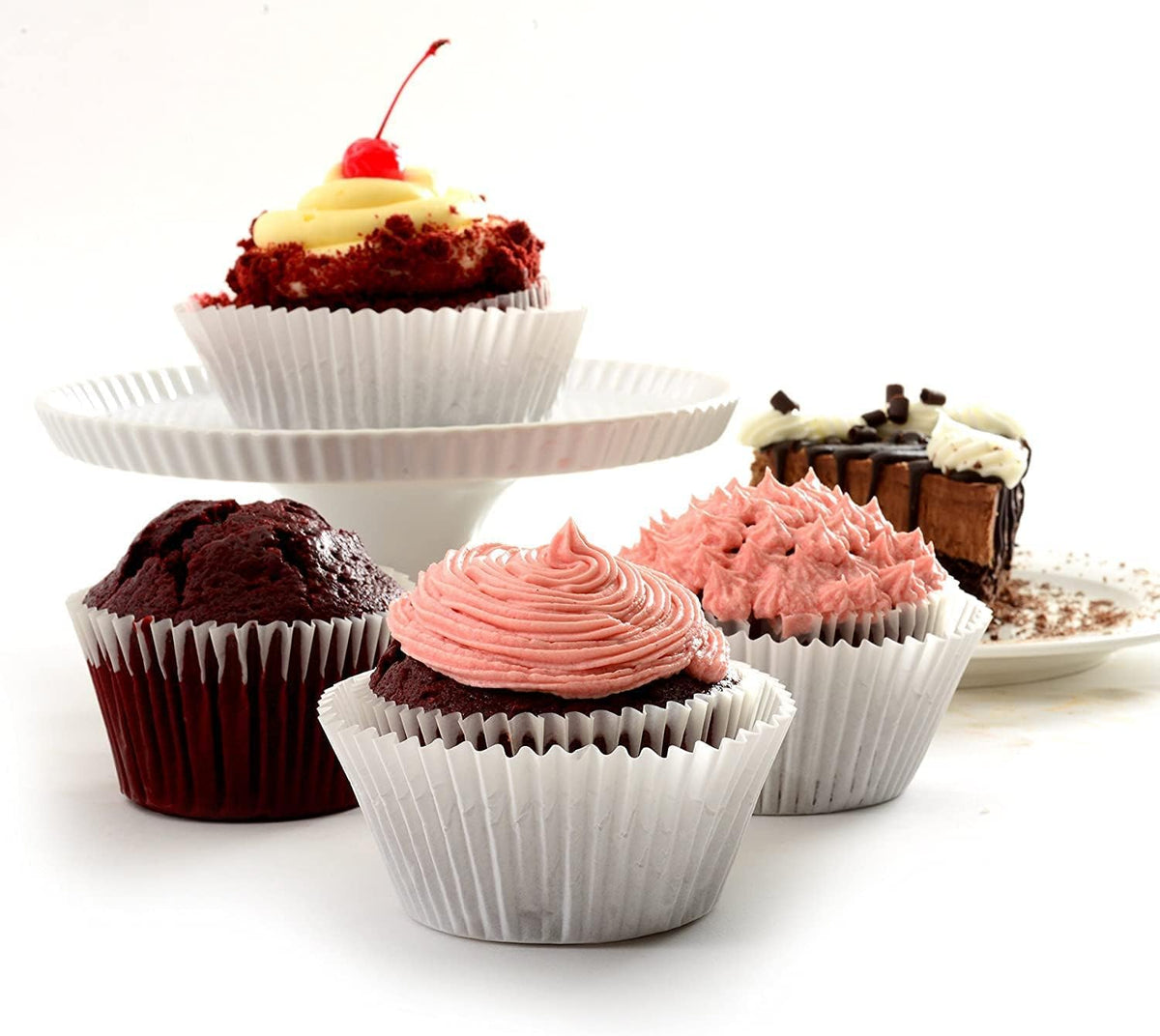 1500 Jumbo Cupcake Muffin Liners 2 1/4" X 1 7/8" | Large Tall White...