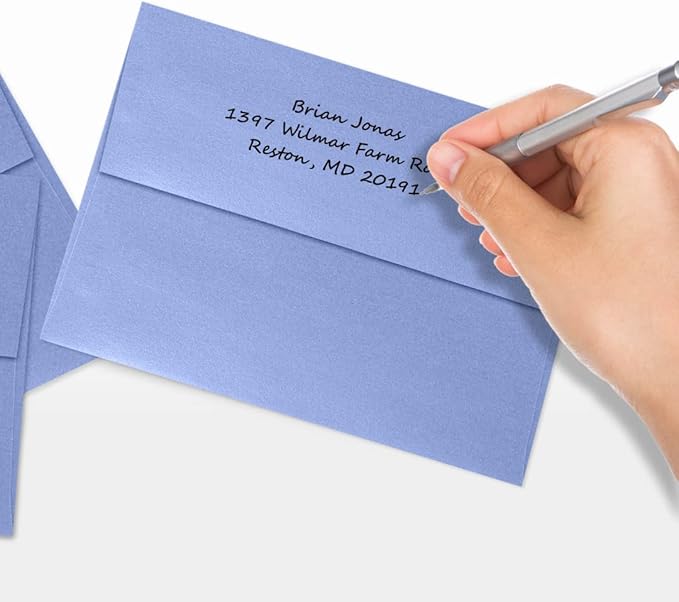 LUXPaper A7 Invitation Envelopes | Peel & Press | 5 1/4" x 7 1/4" | Vista Metallic | 80lb. Text | 1,000 Qty